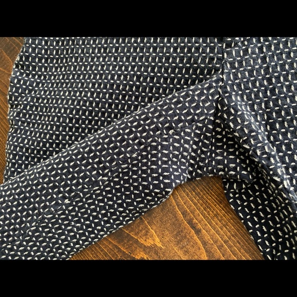 Banana Republic Navy white small lines pattern Sloan Slim ankle pants - Picture 5 of 10